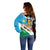 Personalized South Sudan Off Shoulder Sweater Grunge Flag Style - Wonder Print Shop