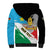 Personalized South Sudan Sherpa Hoodie Grunge Flag Style - Wonder Print Shop