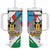 Personalized South Sudan Tumbler With Handle Grunge Flag Style - Wonder Print Shop