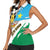 Personalized South Sudan Women Sleeveless Polo Shirt Grunge Flag Style - Wonder Print Shop