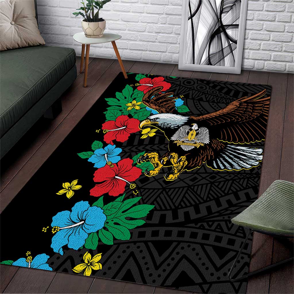 South Sudan Area Rug Hibiscus Floral African Pattern - Wonder Print Shop