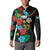 South Sudan Button Sweatshirt Hibiscus Floral African Pattern - Wonder Print Shop