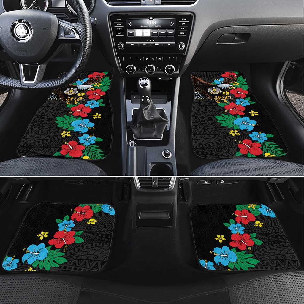 South Sudan Car Mats Hibiscus Floral African Pattern - Wonder Print Shop