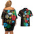 South Sudan Couples Matching Off Shoulder Short Dress and Hawaiian Shirt Hibiscus Floral African Pattern - Wonder Print Shop