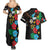 South Sudan Couples Matching Summer Maxi Dress and Hawaiian Shirt Hibiscus Floral African Pattern - Wonder Print Shop