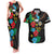 South Sudan Couples Matching Tank Maxi Dress and Hawaiian Shirt Hibiscus Floral African Pattern - Wonder Print Shop