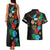 South Sudan Couples Matching Tank Maxi Dress and Hawaiian Shirt Hibiscus Floral African Pattern - Wonder Print Shop