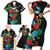 South Sudan Family Matching Short Sleeve Bodycon Dress and Hawaiian Shirt Hibiscus Floral African Pattern - Wonder Print Shop