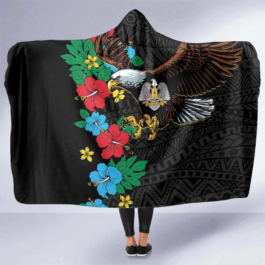 South Sudan Hooded Blanket Hibiscus Floral African Pattern