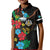 South Sudan Kid Polo Shirt Hibiscus Floral African Pattern - Wonder Print Shop