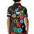 South Sudan Kid Polo Shirt Hibiscus Floral African Pattern - Wonder Print Shop