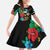 South Sudan Kid Short Sleeve Dress Hibiscus Floral African Pattern - Wonder Print Shop