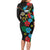 South Sudan Long Sleeve Bodycon Dress Hibiscus Floral African Pattern - Wonder Print Shop