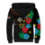 South Sudan Sherpa Hoodie Hibiscus Floral African Pattern - Wonder Print Shop