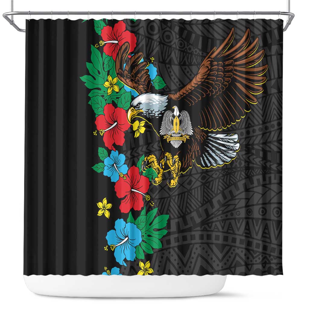 South Sudan Shower Curtain Hibiscus Floral African Pattern