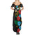 South Sudan Summer Maxi Dress Hibiscus Floral African Pattern - Wonder Print Shop