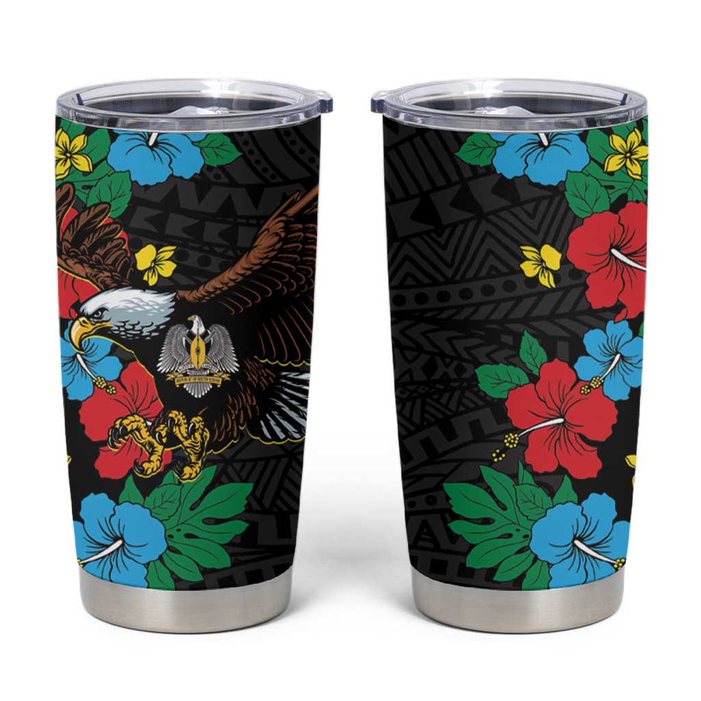 South Sudan Tumbler Cup Hibiscus Floral African Pattern - Wonder Print Shop