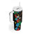 South Sudan Tumbler With Handle Hibiscus Floral African Pattern - Wonder Print Shop