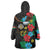 South Sudan Wearable Blanket Hoodie Hibiscus Floral African Pattern - Wonder Print Shop