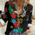 South Sudan Women Casual Shirt Hibiscus Floral African Pattern