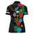 South Sudan Women Polo Shirt Hibiscus Floral African Pattern - Wonder Print Shop