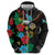 South Sudan Zip Hoodie Hibiscus Floral African Pattern - Wonder Print Shop