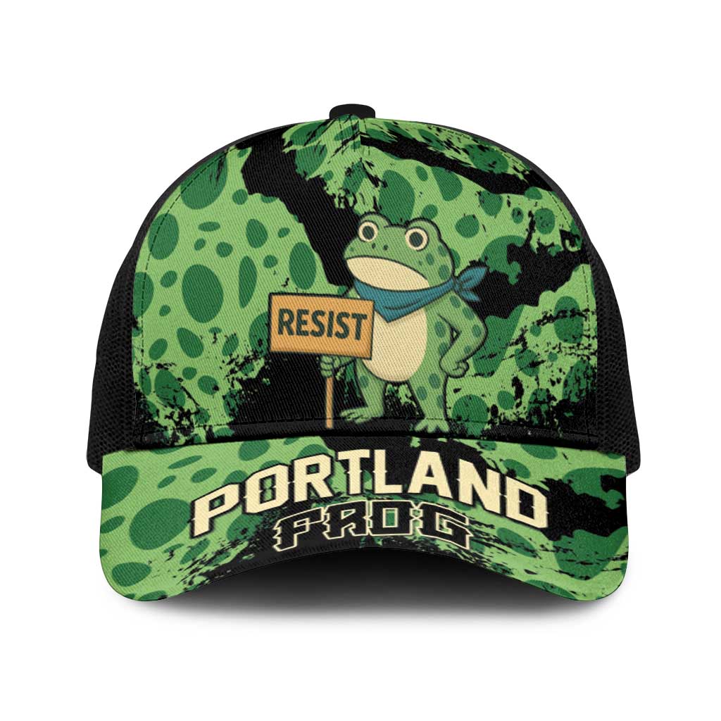 Portland Frog Resist Baseball Net Cap Frogs Against Fascism - Wonder Print Shop