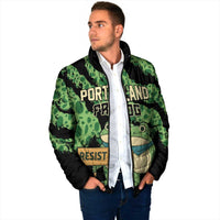 Personalized Portland Frog Resist Padded Jacket Frogs Against Fascism - Wonder Print Shop