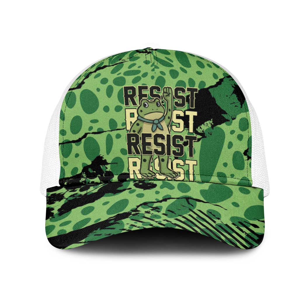 Portland Frog Protest Mesh Trucker Cap Only You Can Prevent Fascism - Wonder Print Shop