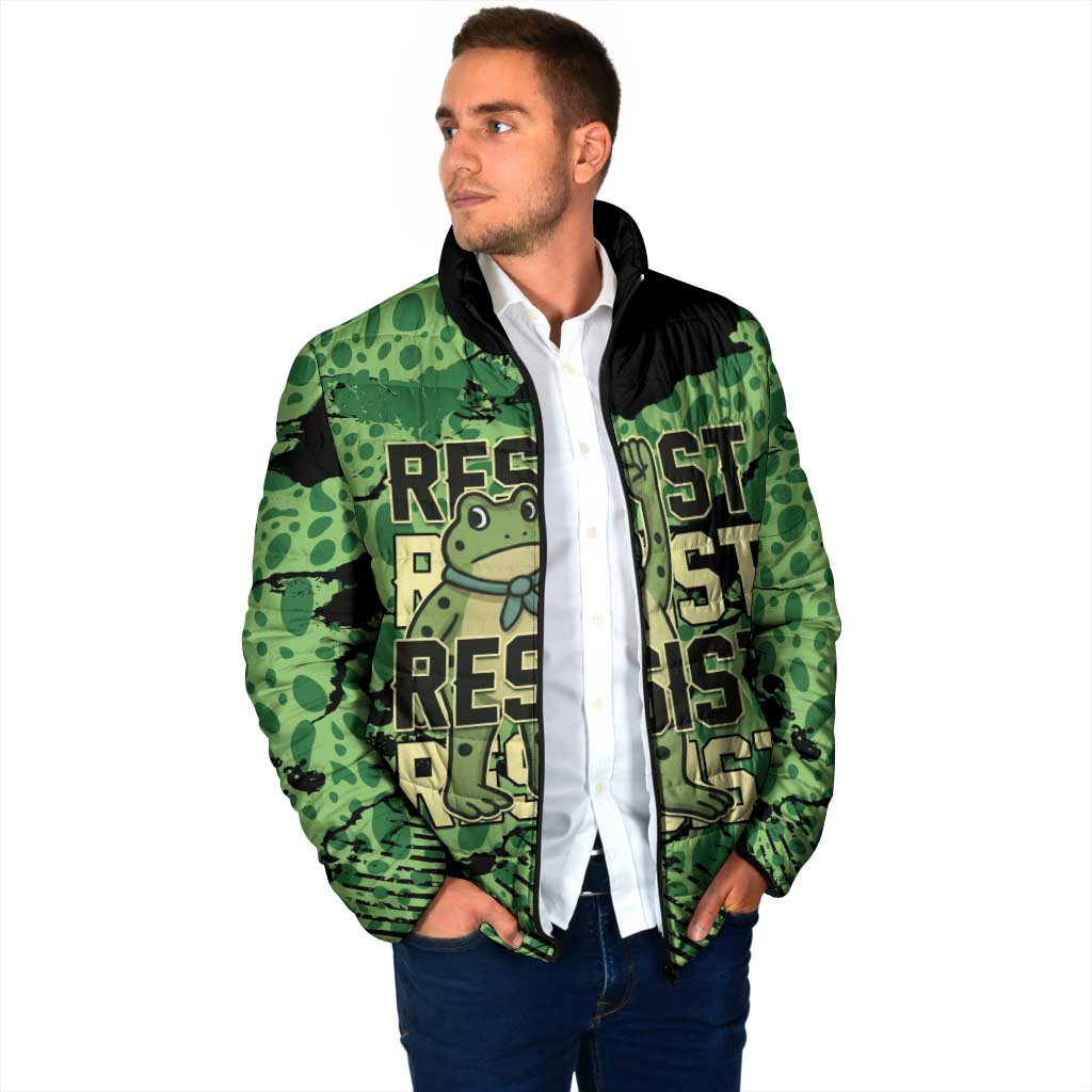 Personalized Portland Frog Protest Padded Jacket Only You Can Prevent Fascism - Wonder Print Shop