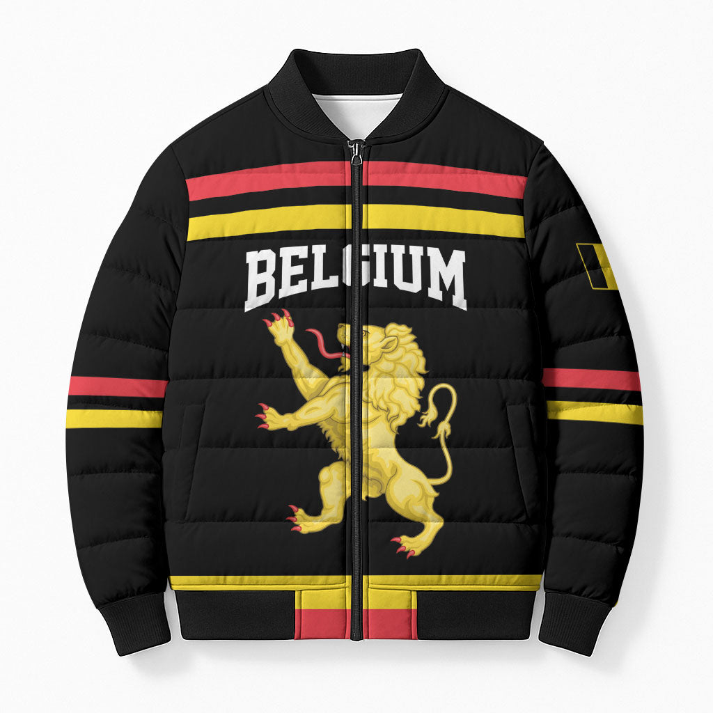 Custom Hockey Belgium Bomber Puffer Jacket Go Champions