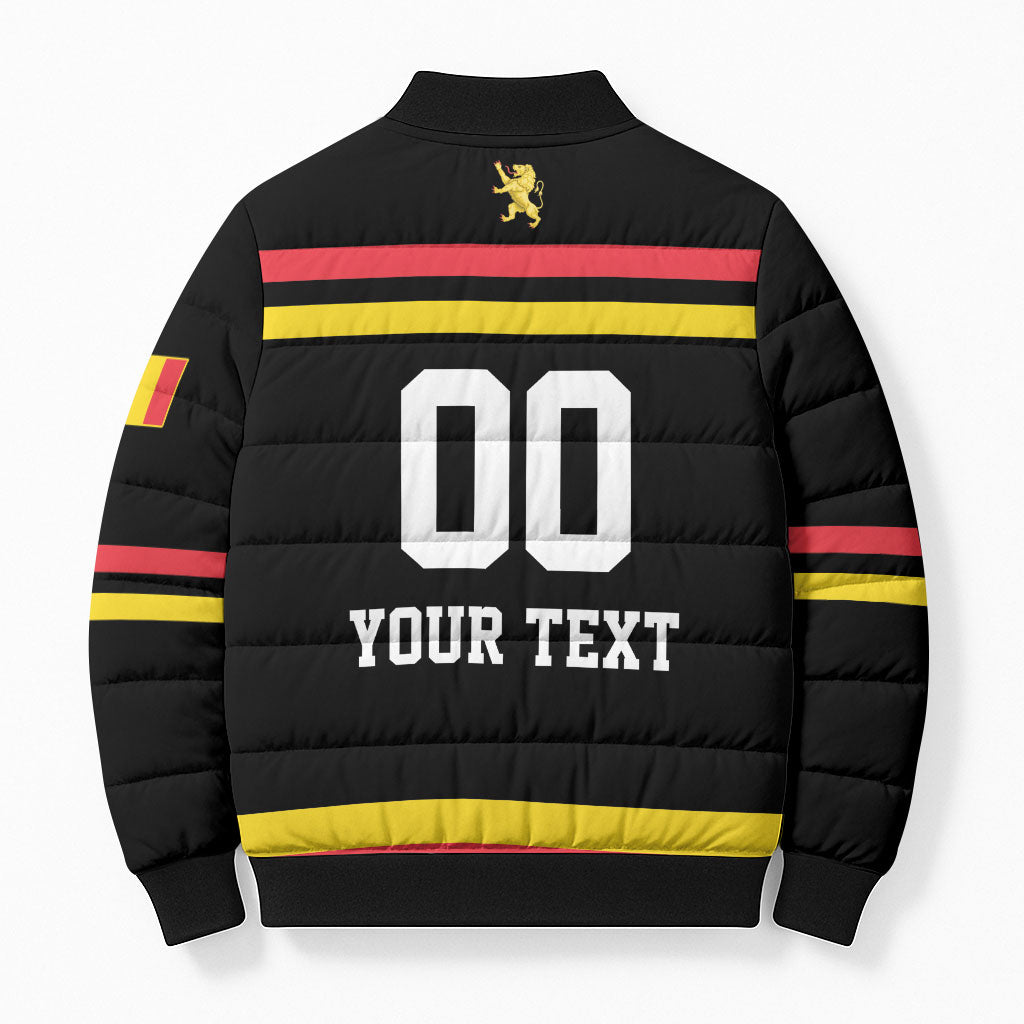 Custom Hockey Belgium Bomber Puffer Jacket Go Champions