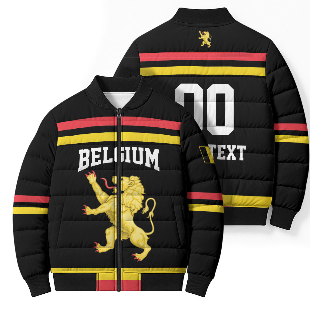 Custom Hockey Belgium Bomber Puffer Jacket Go Champions