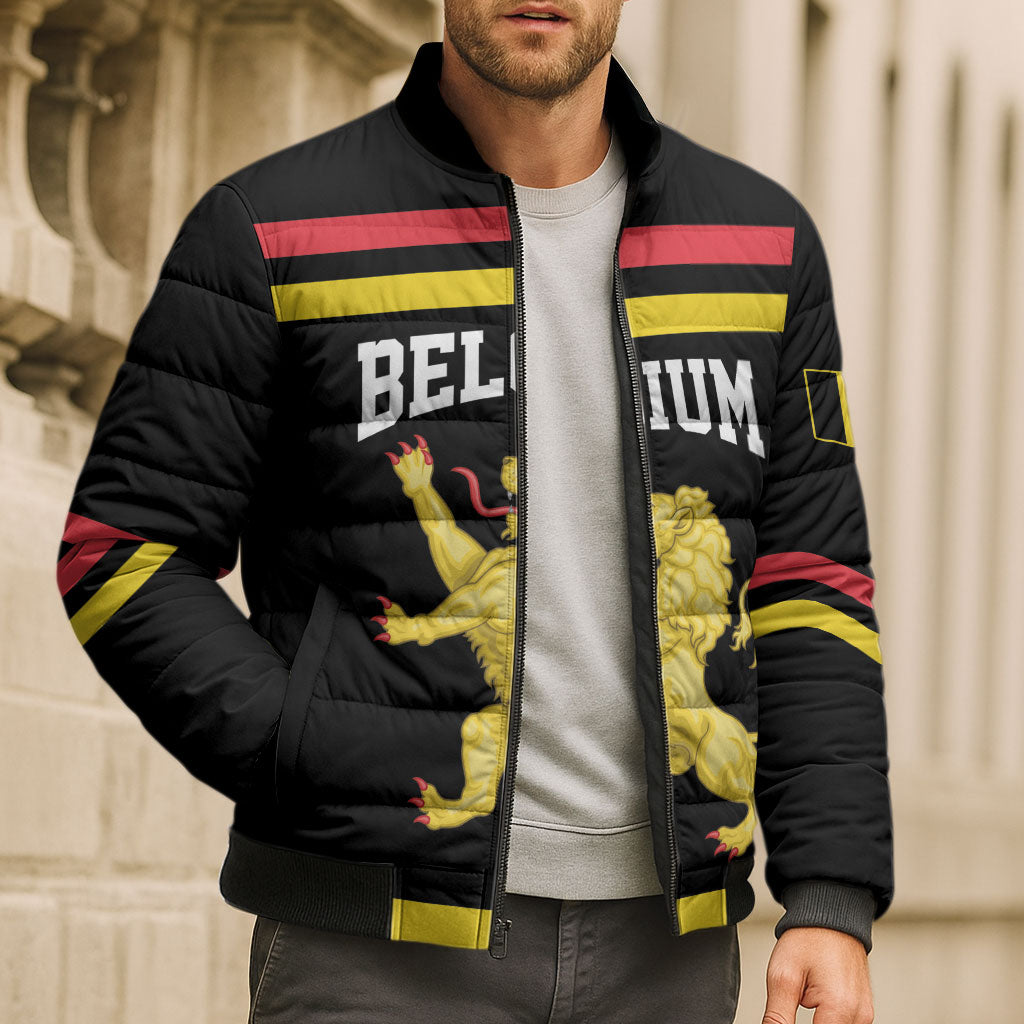 Custom Hockey Belgium Bomber Puffer Jacket Go Champions