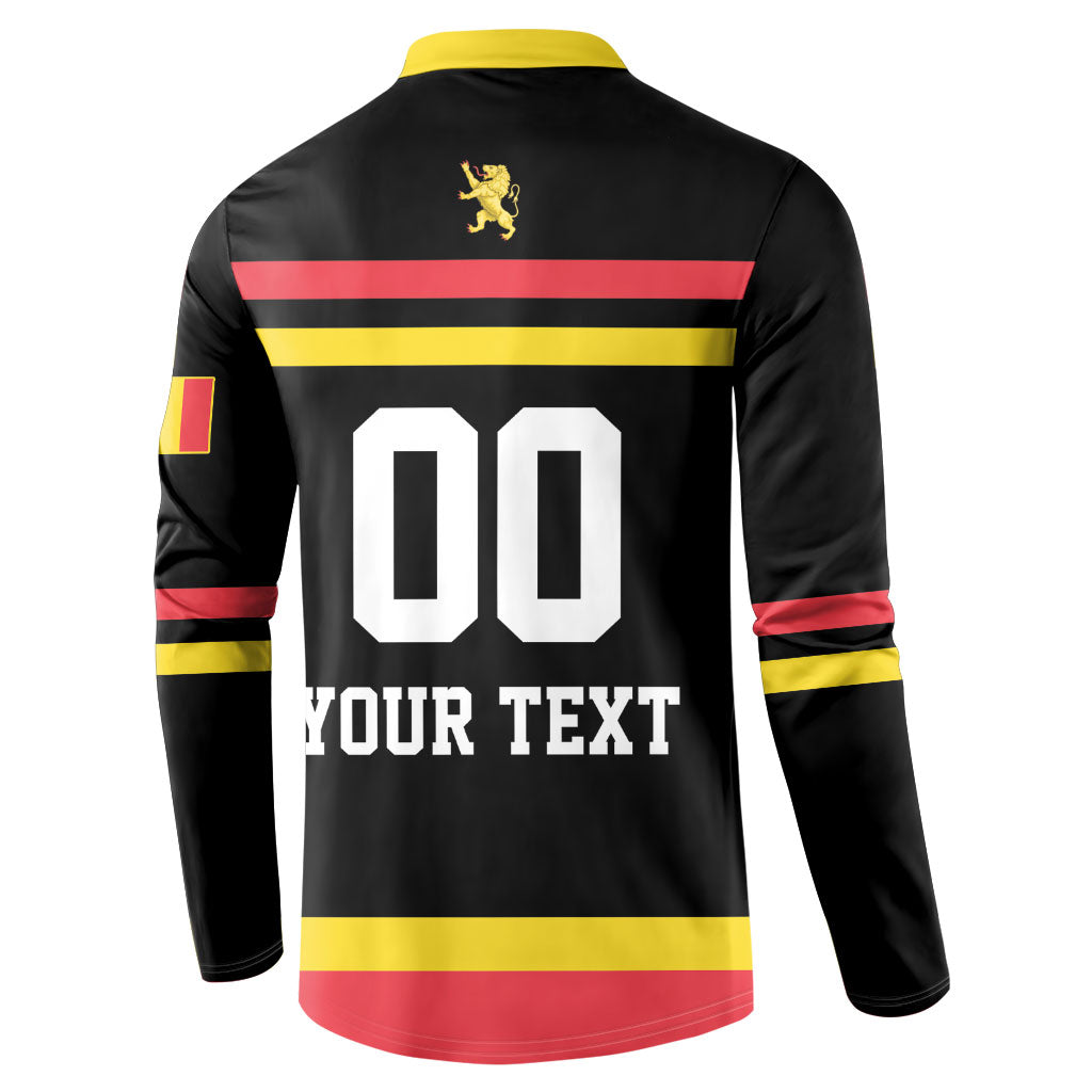 Custom Hockey Belgium Button Sweatshirt Go Champions