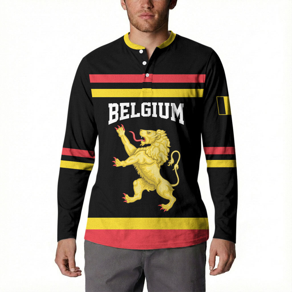 Custom Hockey Belgium Button Sweatshirt Go Champions