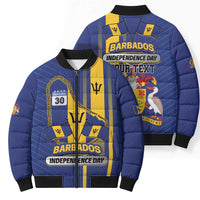 Personalized Barbados 30th November Bomber Puffer Jacket Independence Day Flag Map - Wonder Print Shop