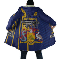 Personalized Barbados 30th November Cloak Independence Day Flag Map - Wonder Print Shop