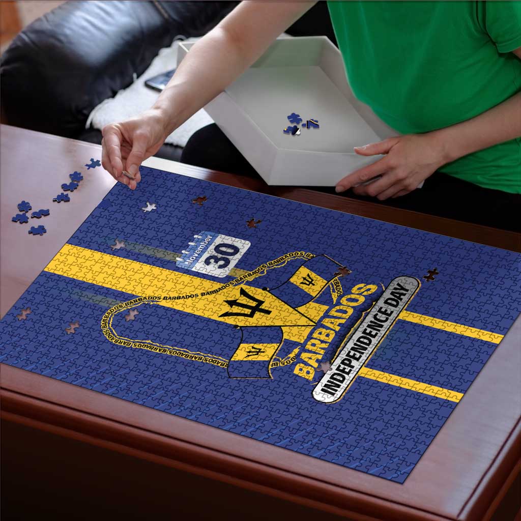 Barbados 30th November Puzzle Independence Day Flag Map - Wonder Print Shop