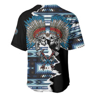 Native American Chief Skull With Axe Baseball Jersey - Wonder Print Shop