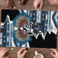 Native American Chief Skull With Axe Puzzle - Wonder Print Shop