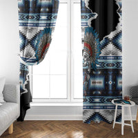 Native American Chief Skull With Axe Window Curtain - Wonder Print Shop