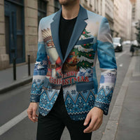 Personalized Native American Santa Claus Blazer Merry Christmas - Wonder Print Shop