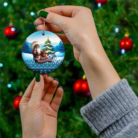 Native American Santa Claus Ceramic Ornament Merry Christmas 2025 - Wonder Print Shop