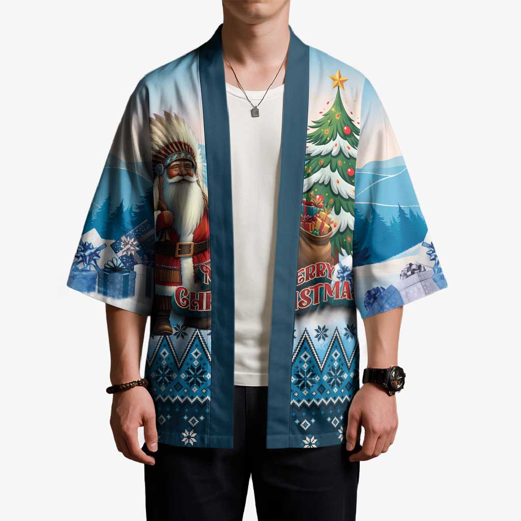 Personalized Native American Santa Claus Kimono Merry Christmas - Wonder Print Shop