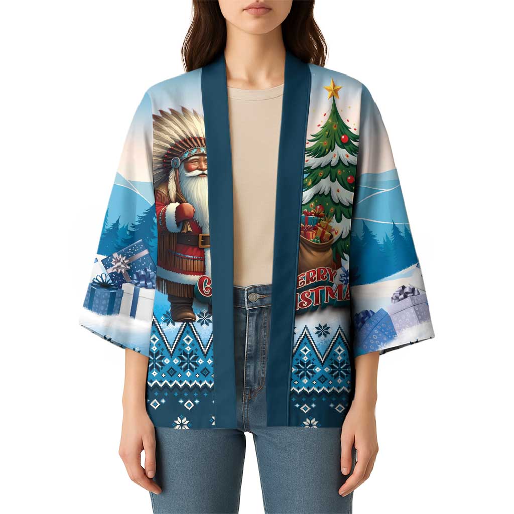 Personalized Native American Santa Claus Kimono Merry Christmas - Wonder Print Shop