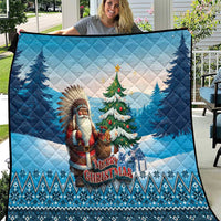 Native American Santa Claus Quilt Merry Christmas - Wonder Print Shop