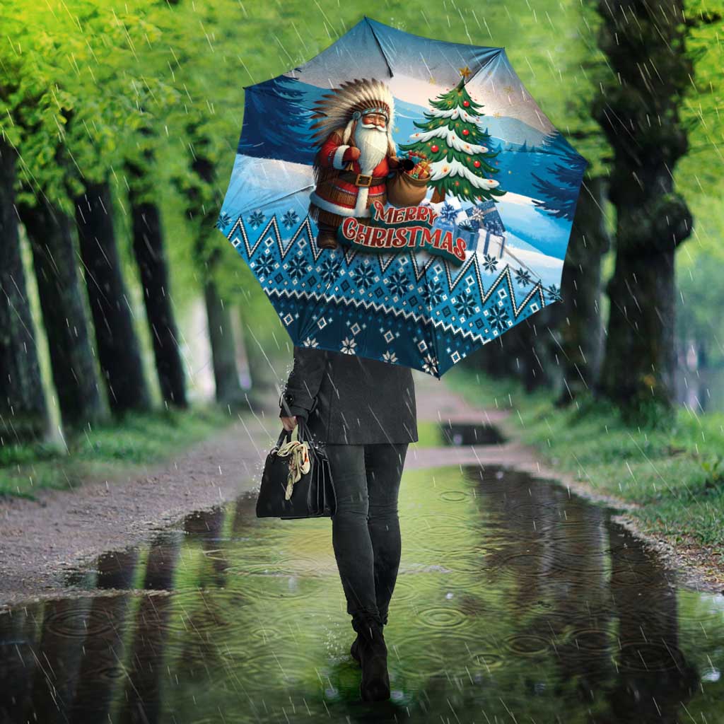 Native American Santa Claus Umbrella Merry Christmas - Wonder Print Shop