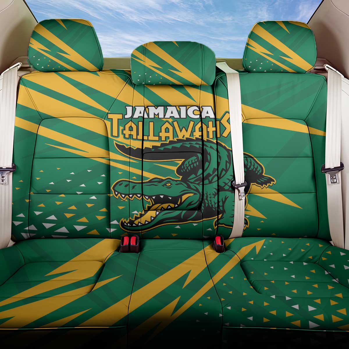 Jamaica Cricket Tallawahs Back Car Seat Cover Fi Wi Tallawahs Champions