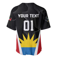 Black baseball jersey back with YOUR TEXT and large 01 number graphic
